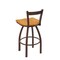 Holland Bar Stool Co 30" Low Back Swivel Bar Stool, Bronze Finish, Med Oak Seat 82130BZMedOak - alternate 2